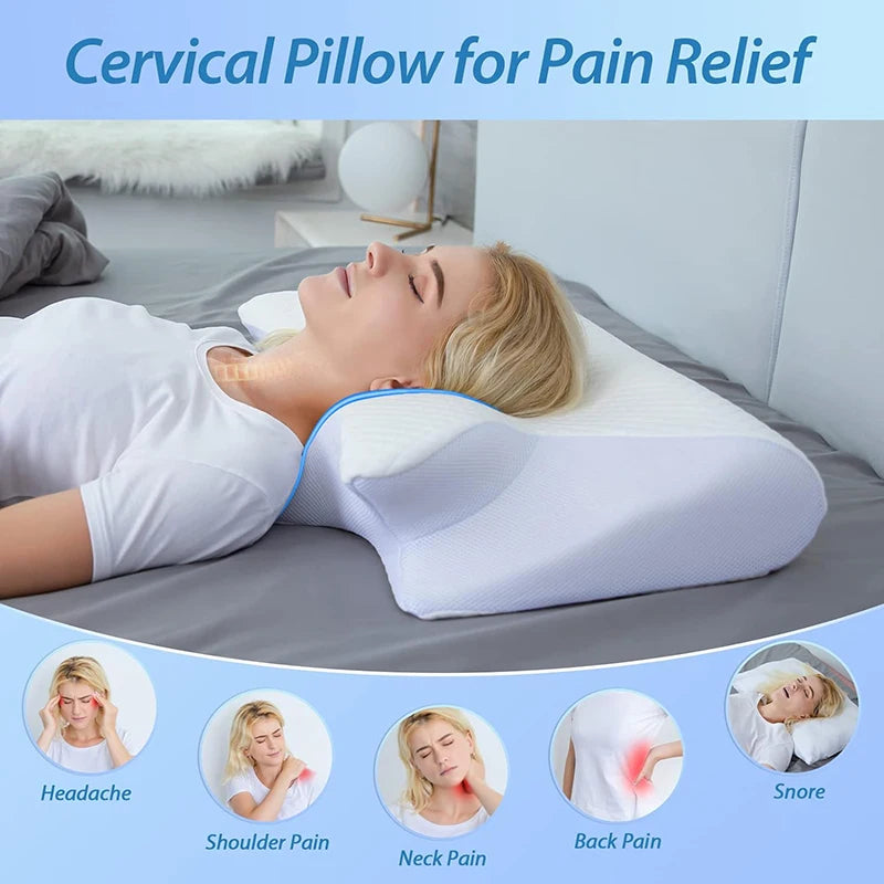 REST EASY Memory Foam Cervical Pillow