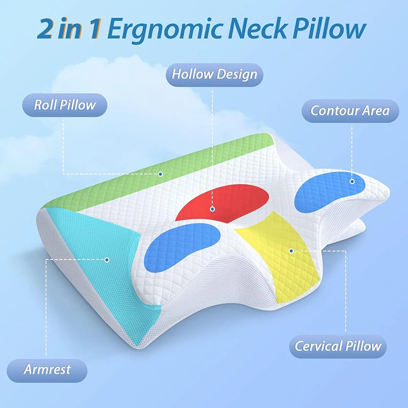 REST EASY Memory Foam Cervical Pillow